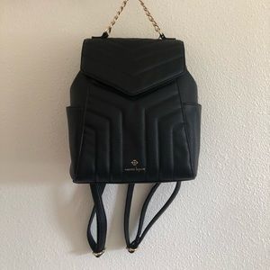 Nanette Lepore Black Quilt Chain Handle Backpack